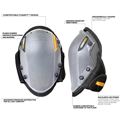 ToughBuilt - FoamFit Non-Marring Knee Pads, Adjustable Straps, TB-KP-203R
