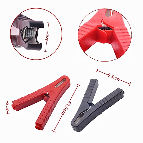Jumper Cable Battery Clamps Tinning Crocodile Clamp 50A-100A Car Battery Charger Clamps Power Replacement Battery Alligator Clips Jumper Cables Clamp Welding machine clamp (Tinning) - color: Tinning