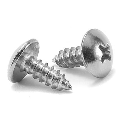 #6 x 1/2" Wood Screw 100Pcs Truss Head Phillips 18-8 (304) Stainless Steel Fast Self Tapping Screws by SG TZH - size: #6 x 1/2"