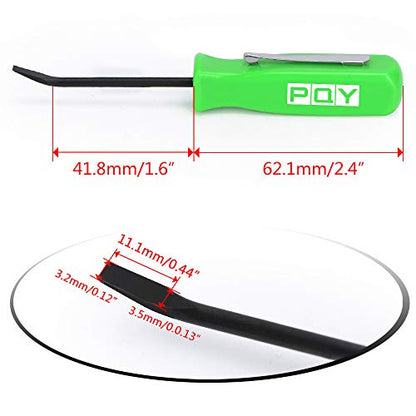 Mini Pocket Pry Bar with Pocket Clip 4.5" Length 3pcs (Green) - color: green