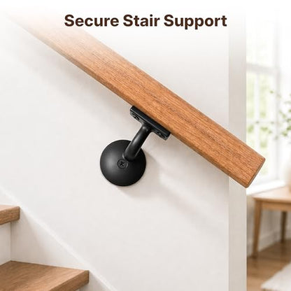 Handrail Bracket Round for Stairways with Mounting Screws - Set of 5 - (Satin Chrome) - DH-B4 - style: Satin Chrome Round