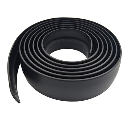 Flexible PVC T-Molding Transition Strips,Self-Adhesive Floor Divider Strip - color: Black, size: 9.8 ft