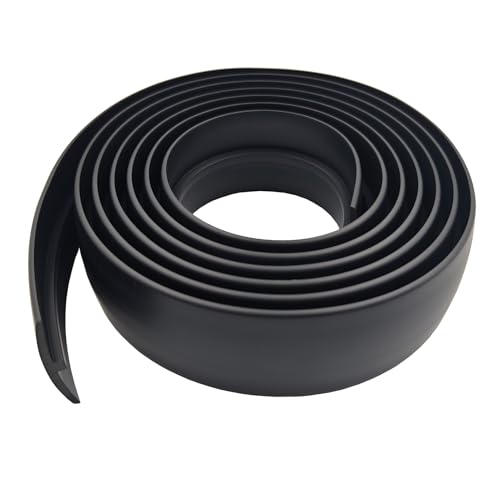 Flexible PVC T-Molding Transition Strips,Self-Adhesive Floor Divider Strip - color: Black, size: 3.3 ft