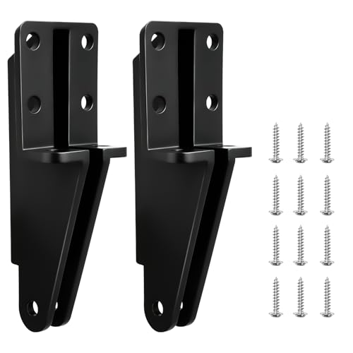 2 Pack Screen Door Closer Bracket, Replacement Post Jamb Bracket with Screws, Compatible with V1709 & V1346 for Lanai Screen Door Closers (Black)