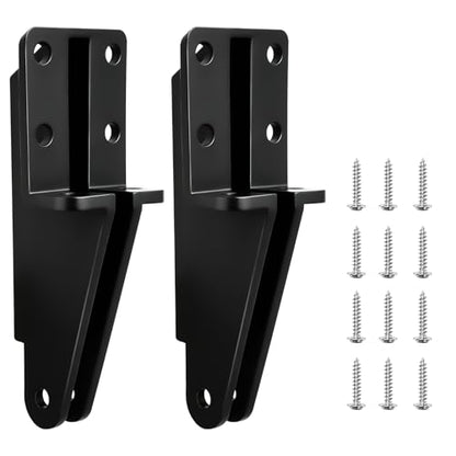 2 Pack Screen Door Closer Bracket, Replacement Post Jamb Bracket with Screws, Compatible with V1709 & V1346 for Lanai Screen Door Closers (Black)