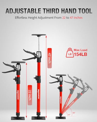 2PK Cabinet Jacks, 22in to 47in Adjustable Telescopic Support Pole - size: 22-47in, 2pc