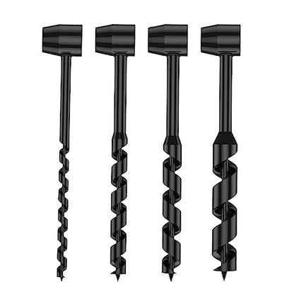 4Pcs Heavy Duty Steel Scotch Eye Wood Auger Bushcraft Drill Auger Kit - color: 4 PCS