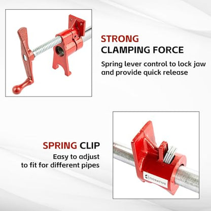 3/4” Pipe Clamp Sets 2-Pack with Stands - size: Pipe Clamp - High Base
