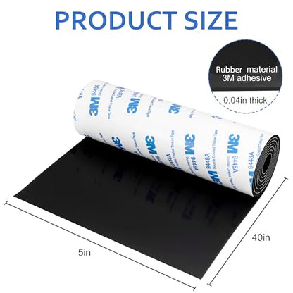 Non Slip Furniture Pads, 5" x 40" Rubber Furniture Pads - Black - color: Black, size: 1 PC 5 x 40 inch (Rubber)