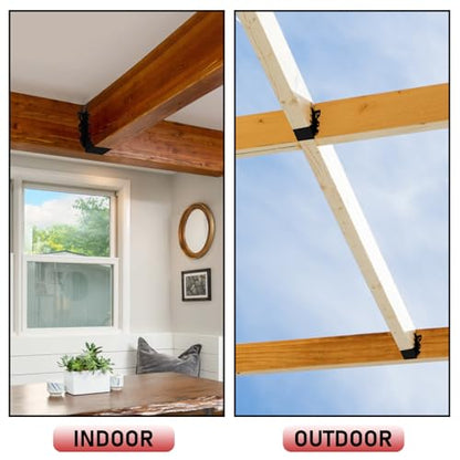 16 Pcs 2"x 8" Joist Hanger|Q235B Carbon Steel - size: 16, style: 2"x 8"