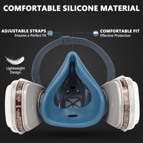 Half Face Respirator Mask Gas Respirator with Quick Release