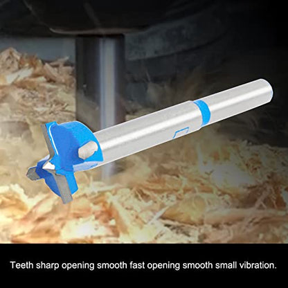 Forstner Drill Bits Professional Carbide Woodworking Hole Saw, Cutting Diameter 20mm, 2Pcs (Blue, Silver) - size: 20mm