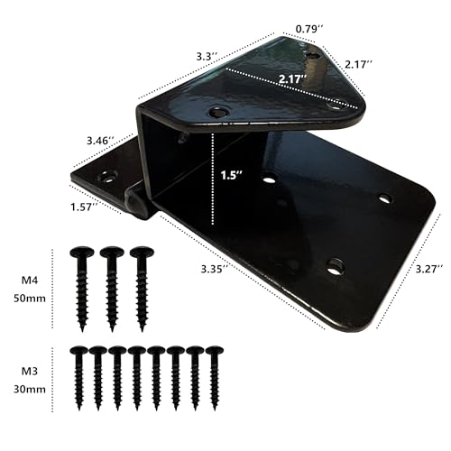 2 Pack 3.5 Inch Heavy Duty U-Strap Hinge for 2-Inch-Thick Treated Lumber and Studs to Install Wood Frame Heavy Door Fences Garden Gate Shed Barn Door Garage for 2'' × 4‘’ Lumber