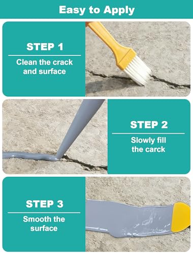 E-SDS Cement Crack Filler Self-Leveling, 2.2LB Concrete Repair Sealant - size: 2 PACK