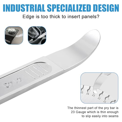 4140 Pry Tool,Pry Bar Trim Removal Tool,Pocket Pry Bar,Automotive Trim Removal Tool Kit,Aircraft Trim Removal Pry Tool,Interior and Exterior Trim Removal Kit for Planes - size: silver 1pc