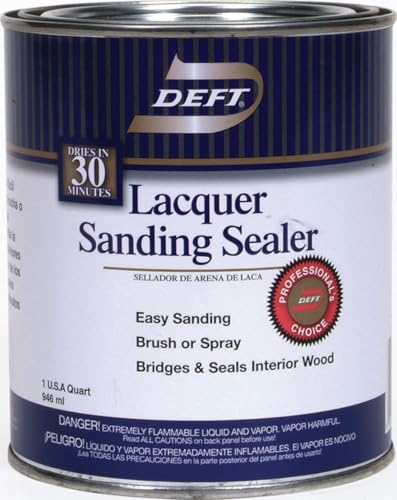 DEFT/PPG ARCHITECTURAL FIN DFT015/04 1 qt Deft DFT015 Clear Lacquer Sanding Nitrocellulose Interior Wood Sealer, No Size, No Color