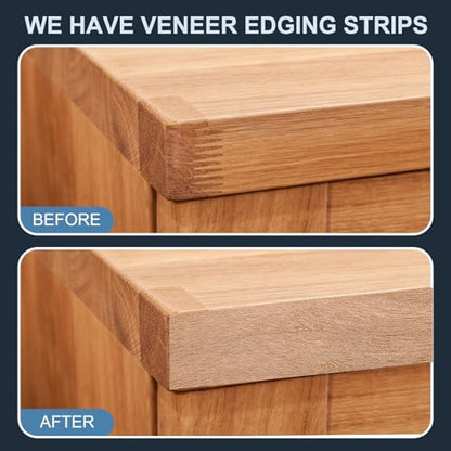 PATIKIL Cherry Edge Banding, 1-1/2 Inch x 50 ft Wood Veneer Tape Pre-glued Flexible Plywood Edge Banding with Hot Melt Adhesive for Furniture Restoration