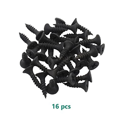 4 Pack Flat Straight Brace Brackets, ULIFESTAR Black Stainless Steel Mending Bracket Plate Metal Shelf Support Fixing Joining Plate for Furniture,Wood,Shelves,Cabinet with Mounting Screws - size: 60 x 48 x 2 mm