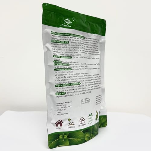 Diatomaceous Earth Food Grade Powder with Peppermint - Crawling Insect Killer for Bed Bugs, Roaches, Ants, Fleas - Indoor & Outdoor Pest Control | Family & Pet Safe | 1 lb