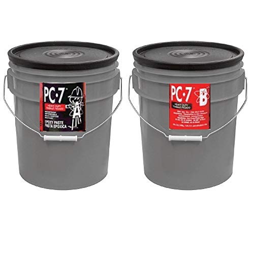 PC Products PC-7 Epoxy Adhesive Paste, Two-Part Heavy Duty, 10 gal in Two Pails, Charcoal Gray 909072 - size: 10 gal in Two Pails