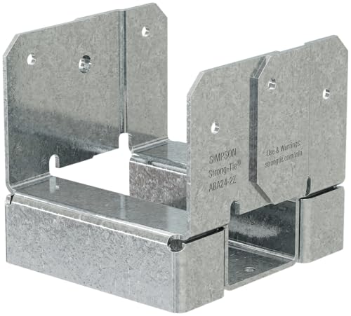 Simpson Strong-Tie ABA24-2Z Adjustable Post Base, ZMAX Coated (Pack of 1)
