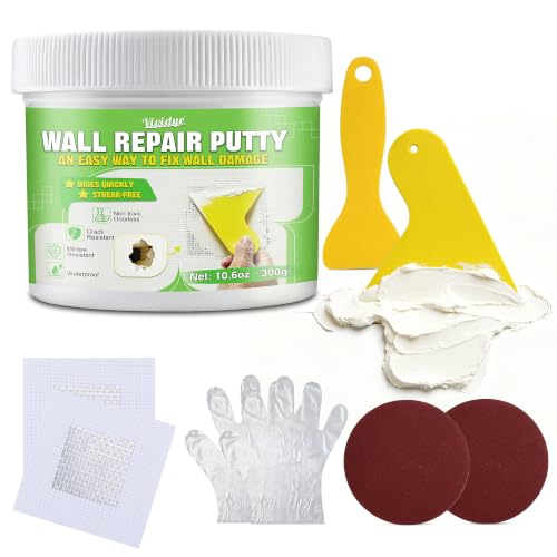 Drywall Repair Kit, 10.6oz Spackle Paste with Patches & Tools for Wall Fix - size: 300g
