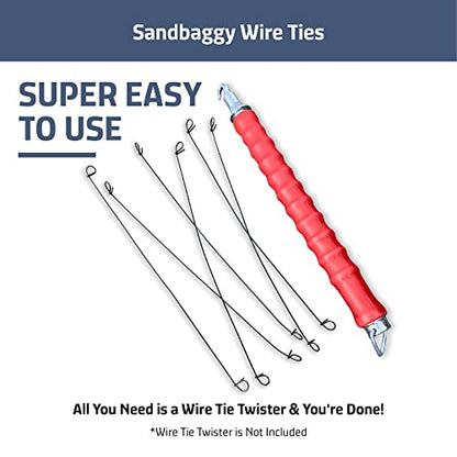 Sandbaggy Double Loop Rebar Wire Bar Ties | 16 Gauge | Made of Industrial Grade Wire | Great for Securing Rebar, Sandbags & More | Extra Long Length (18 Inch Length, Pack of 1000) - size: 18 Inch Length, style: Pack of 1000