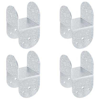 GBGS 4 Pack 4x4 Post Connector,14 Gauge,Silver,Hot Dip AI-Zn