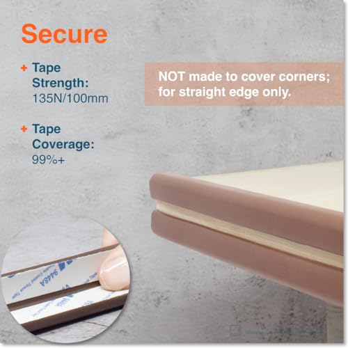 Roving Cove Furniture Edge Protector, Desk Edge Cover, Small 9ft Edge Only - color: Coffee Brown, size: Small 9 Foot (Pack of 1)