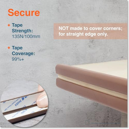 Roving Cove Furniture Edge Protector, Desk Edge Cover, Small 9ft Edge Only - color: Coffee Brown, size: Small 9 Foot (Pack of 1)