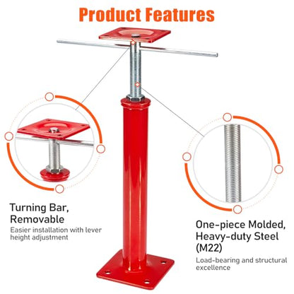 2 Pack House Floor Jacks, 16"-21" Height Range, 11023 LBS Max Load - size: 16" - 21" (2 Pack)