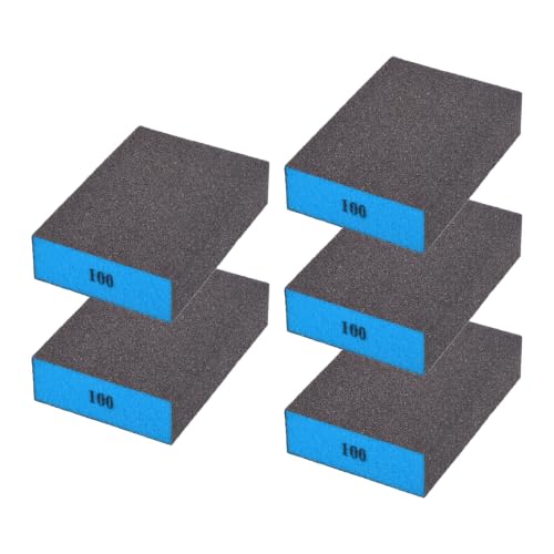 5Pcs 100Grit Sanding Sponges, Wet Dry Sanding Blocks - size: 100Grit