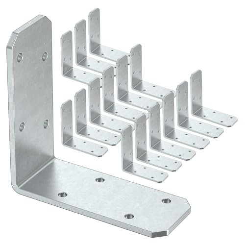 3"×3"×1.2" L Bracket for Wood, Angle Brace, Galvanized-16PCS - color: Galvanized-16PCS