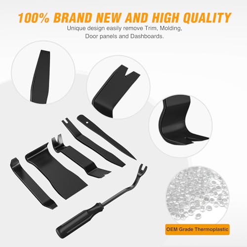 GOOACC 6PCS Auto Trim Removal Tool Kit Black - color: 6pcs Trim Removal Tool Black