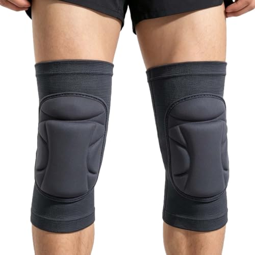 Volleyball Knee Pads for Men Women, Soft Elastic Sleeve for Work- Black S/M