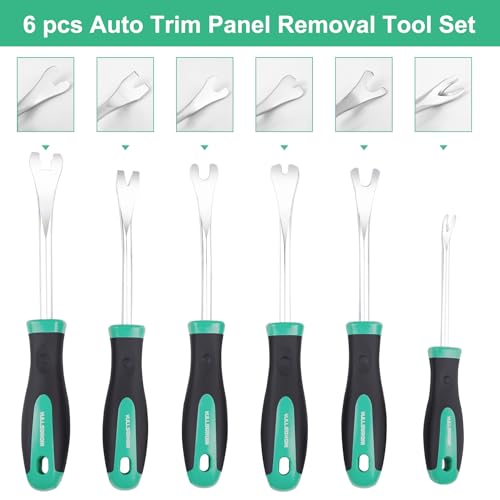 6 Piece Auto Trim Panel Removal Tool Set with Soft Grip,Car Upholstery Removal Kit with Storage Bag