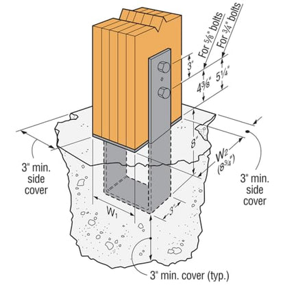 Simpson Strong-Tie CB44 CB Column Base - For 4x4 Base, Heavy-Duty Steel Post-To-Concrete Connector, Hot-Dipped Galvanized Finish, Flush Mount, Supports Wood Columns for Structural Framing (Pack of 10)