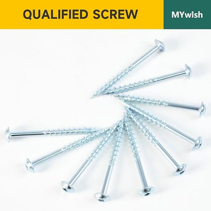 Mywish 600Pcs Pocket Hole Screws 1 Inch, Wood Screws #8 x 1 Washer Head Square Drive Self Tapping Pocket Screws, Zinc Plated, with 150MM Pocket Hole Drill Bit - color: Zinc-Plated, size: #8 x 1"