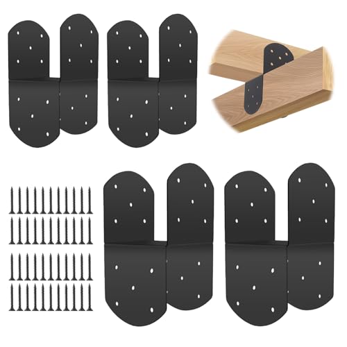 4 Pcs 6"x 6" Deck Post Caps Tie Brackets|Ineer Size(5.6"x 5.6") - size: 6"x 6" - 4 Pieces, style: Deck Post Caps Tie Brackets