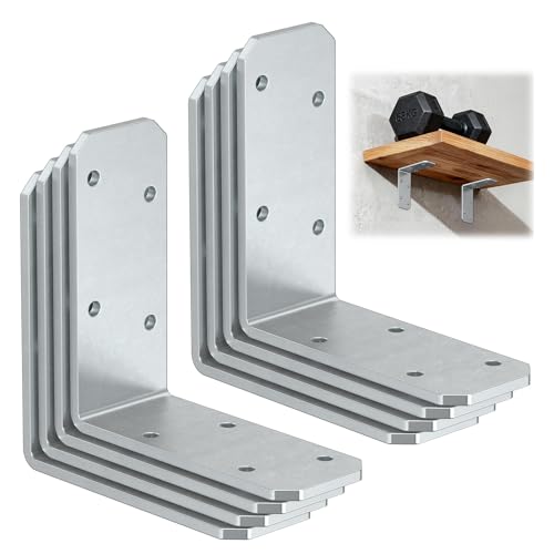 3"×3"×1.2" L Bracket for Wood, Angle Brace, Galvanized-8PCS - color: Galvanized-8PCS