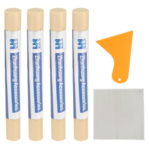 uxcell 4Pcs Wood Filler Sticks,Wood Repair Kit,Light Yellow - color: Light Yellow