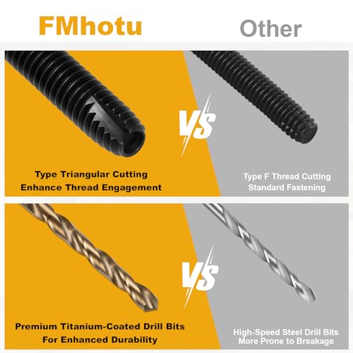 1/4-20 x 2-1/2 100Pcs Flat Head Thread Cutting Self Drilling Deck Screws - size: 1/4-20 x 2-1/2"
