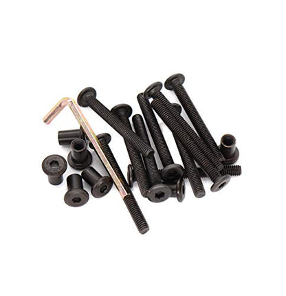 10-Pack M6x55mm Black Socket Cap Screws Barrel Nuts Kit - size: M6 x 55mm (10 pcs)