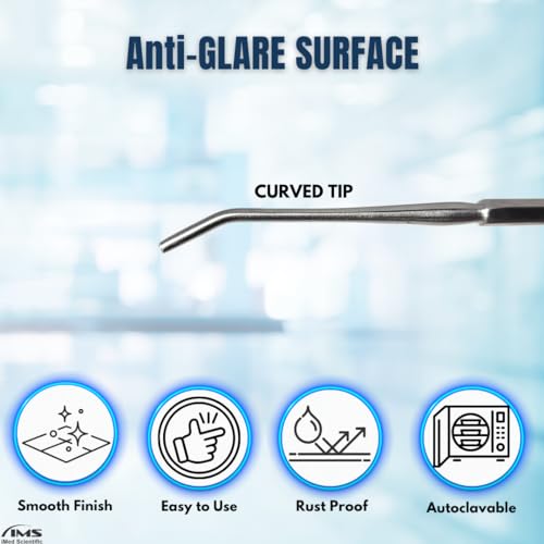 Mall Probe and Seeker Dissecting Instrument Angular Semi-Blunt Tip Made of Stainless Steel for Lab Dissections Multipurpose Laboratory Supplies Used by Student and Professionals (1 Pcs)