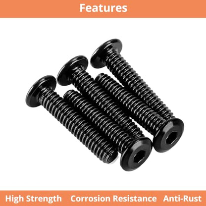 12 Pack M6 x 30 mm Flat Head Hex Socket Cap Screws Bolts, 304 Stainless Steel 18-8 Black Oxide, Connector Bolts Screws for Furniture, Full Thread (M6 x 30mm 12PCS) - size: M6 x 30mm 12PCS