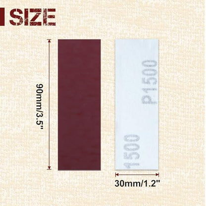 100Pcs 1500 Grit Micro Detail Sander Paper Kit 3.5" x 1.2" Hook and Loop Sandpaper Strips Detail Sander Refills Finishing Sander Paper for Wood Crafts, Tight Spaces and DIY Polishing Projects - style: 1500 Grit