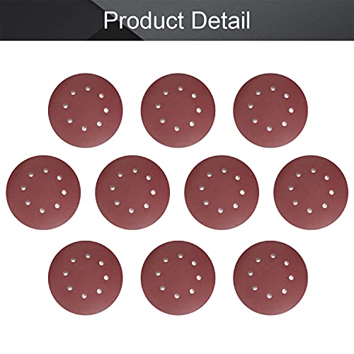 Utoolmart Hook and Loop Sanding Discs, 7 Inch 8 Hole Sandpaper, 180 Grits for Woodworking and Automotive 10pcs - size: 180 Grit