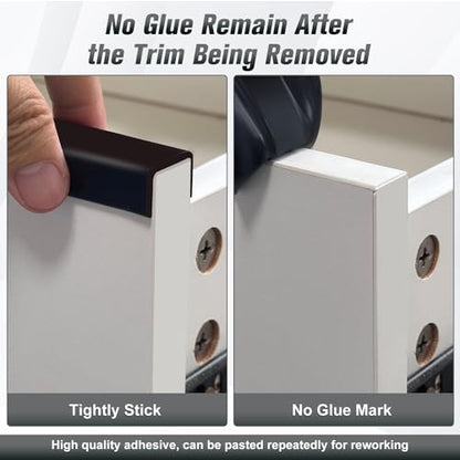 Rubber Edge Trim, 1-1/2 inch (38mm) Wide U Channel Edge Trim, Big Size U Shaped Trim, Self Adhesive Edge Banding for Plywood, Woods,Interior Doors, Countertop, Length 20Ft, Black - size: Size1-1/2"(Fit 1-7/16"~1-9/16"), L20'