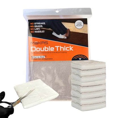 MāKRS Stain Pad Double Thick, Wood Finish Applicator, 1-Pack - size: 1 Pad, style: Double Thick