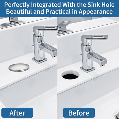 2 Inch Sink Hole Cover,Leak-Proof Metal Plug for Kitchen & Bathroom